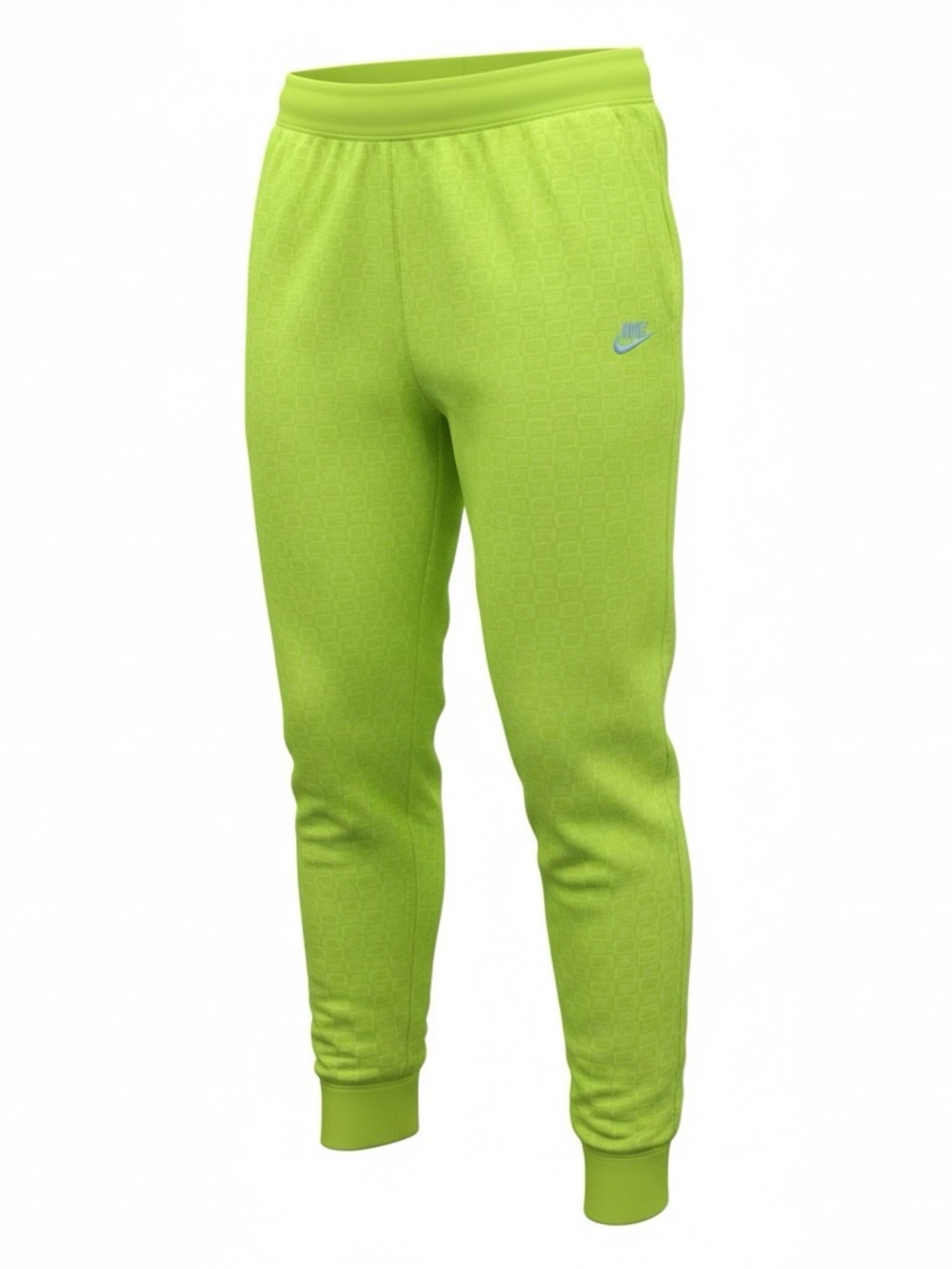 Nike Sweatpants Mens Neon Green Print Allover Joggers